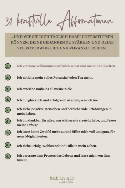 31 Affirmationen